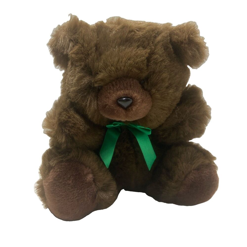 Dakin Chocolate Brown Bear Plush 9 Inch 1985 Stuffed Animal Toy 10 inch
